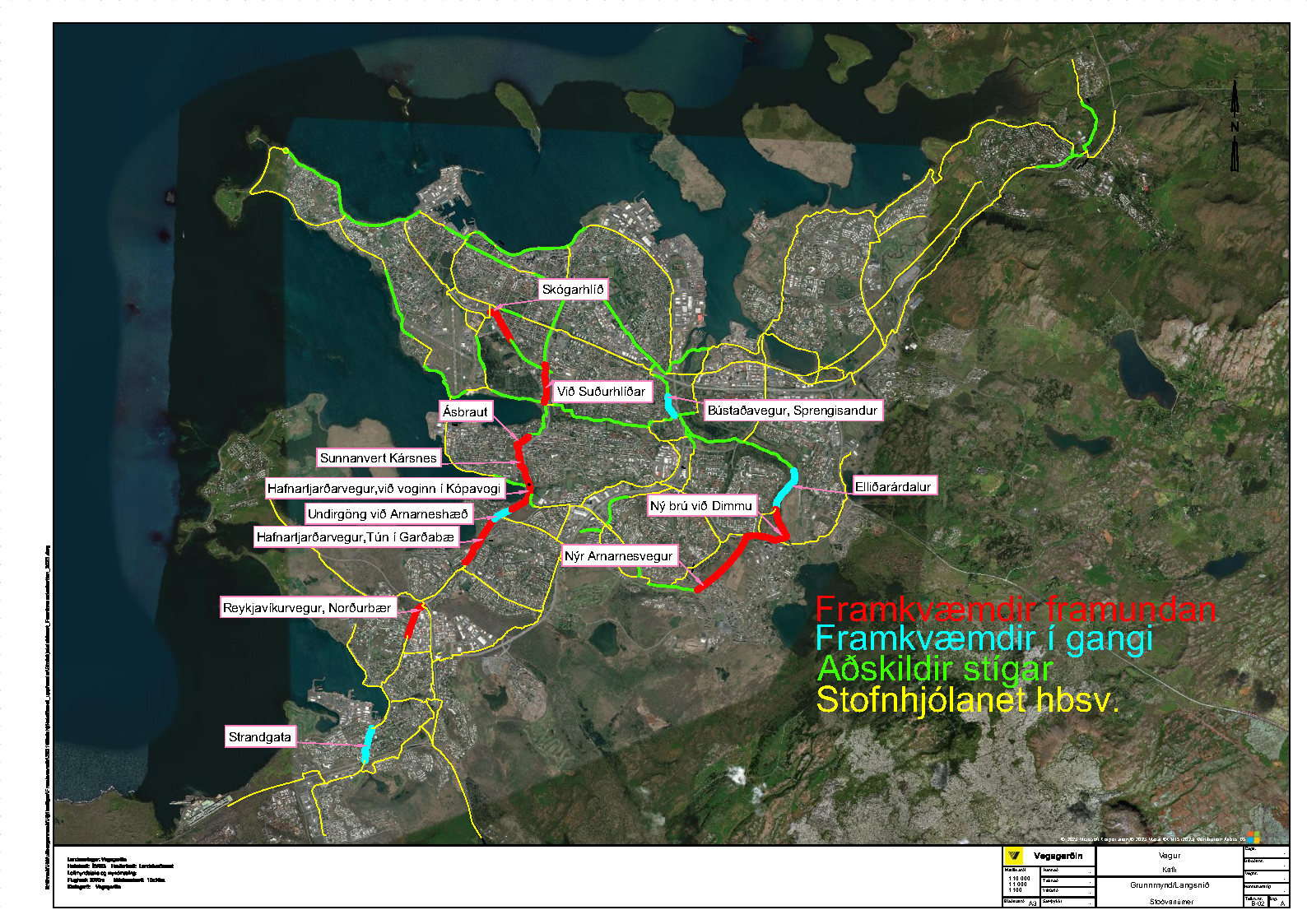 Stofnhjólaleiðanet á Höfuðborgarsvæðinu. Framkvæmdaáætlun.