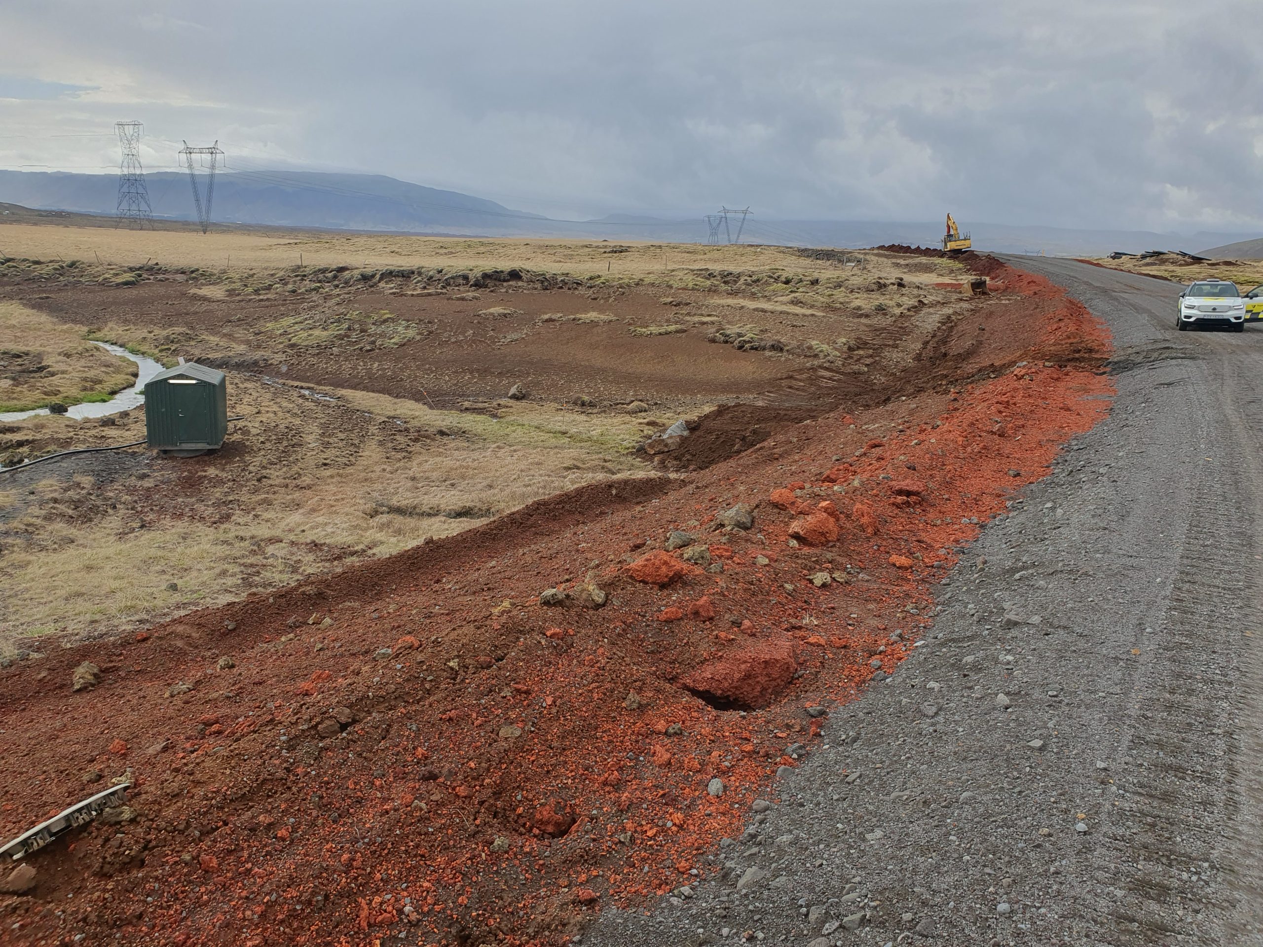 Frá framkvæmdasvæðinu.