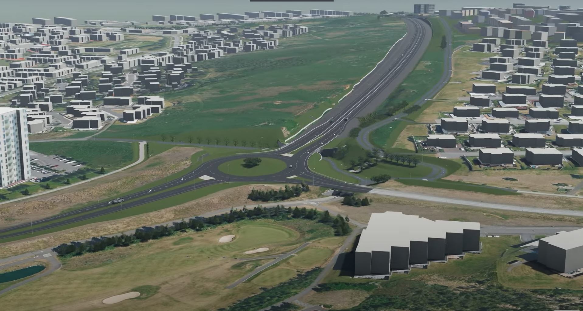 Arnarnesvegur, 3. áfangi. Gatnamótin við Breiðholtsbraut.