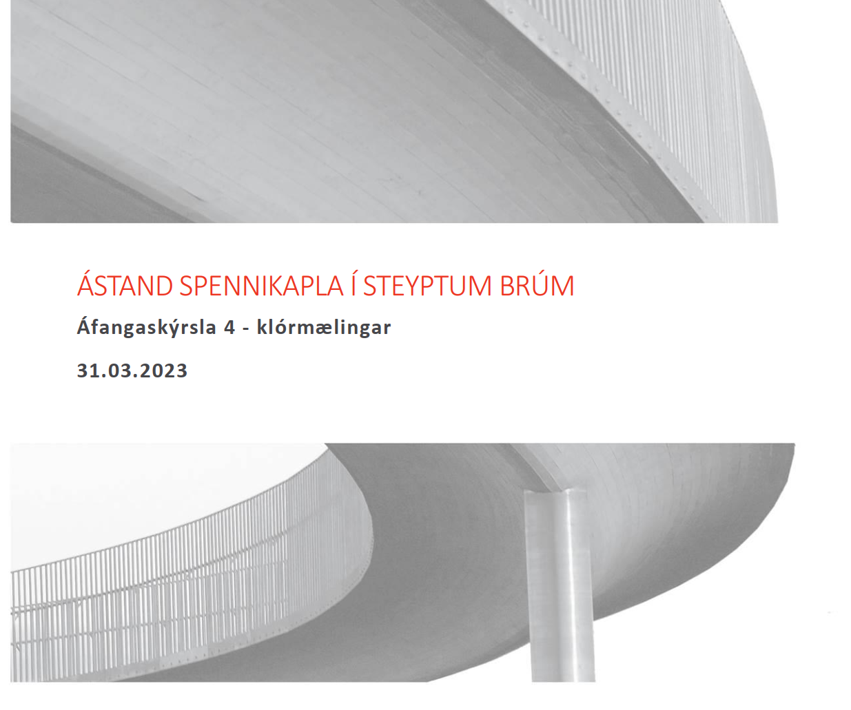 Ástand spennikapla í steyptum brúm