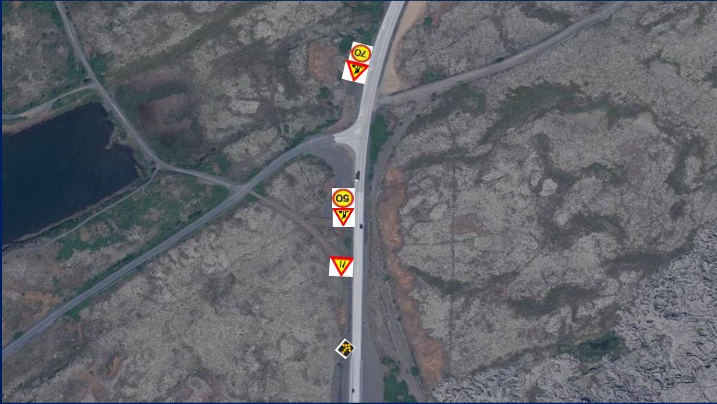 Grindavíkurvegur við Seltjörn.