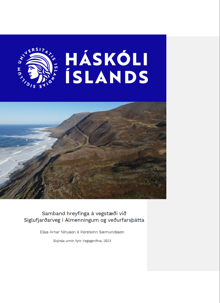 samband hreyfinga á vegstæði við siglufjarðarveg og veðurfarsþátta