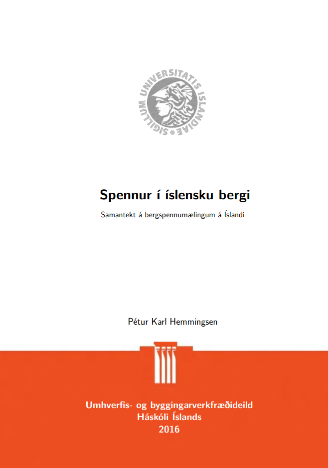 Spennur í íslensku bergi MS ritgerð 2016