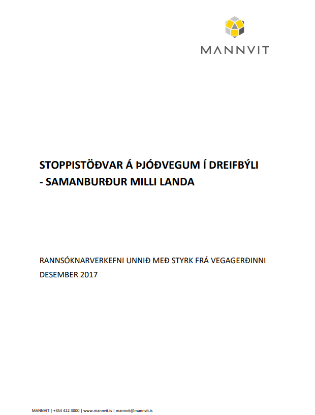 STOPPISTÖÐVAR Á ÞJÓÐVEGUM Í DREIFBÝLI