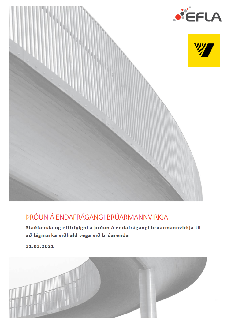 þróun á endafrágangi brúarmannvirkja