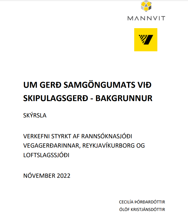 Um gerð samgöngumats við skipulagsgerð
