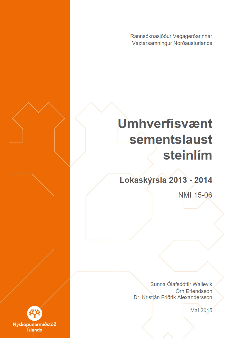 Umhverfisvaent sementslaust steinlim_Lokaskyrsla 2014