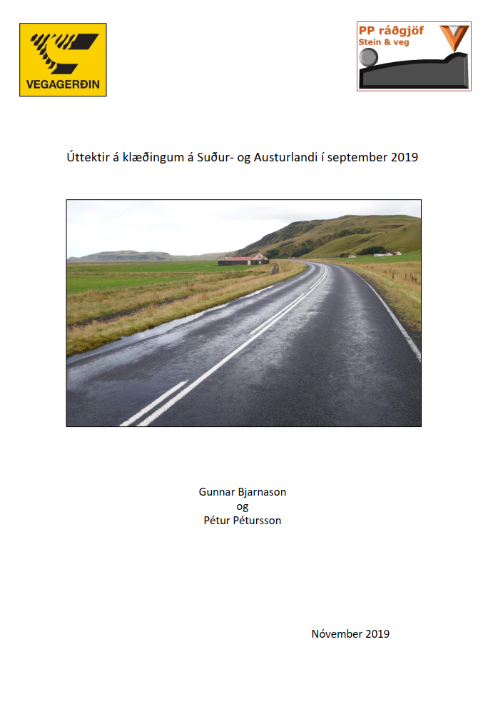 úttektir á klæðningum á suður og austurlandi.- 2019