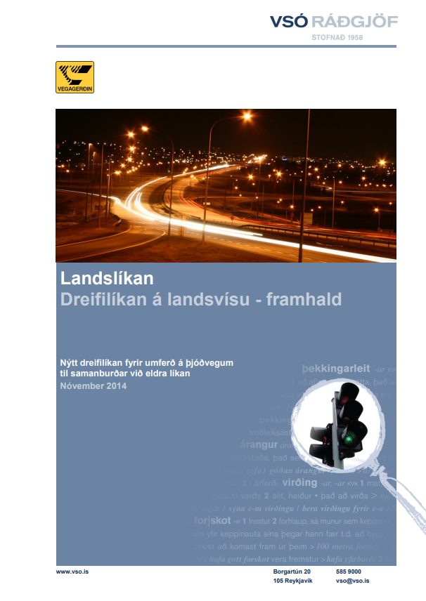 Landslíkan - dreifilíkan umferðar á landsvísu