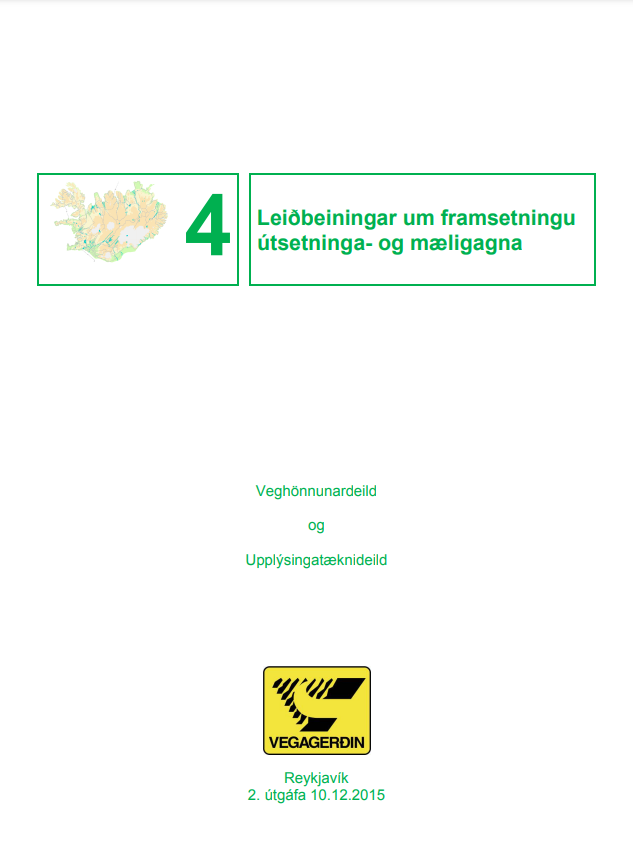 Leiðbeiningar um framsetningu útsetninga- og mæligagna