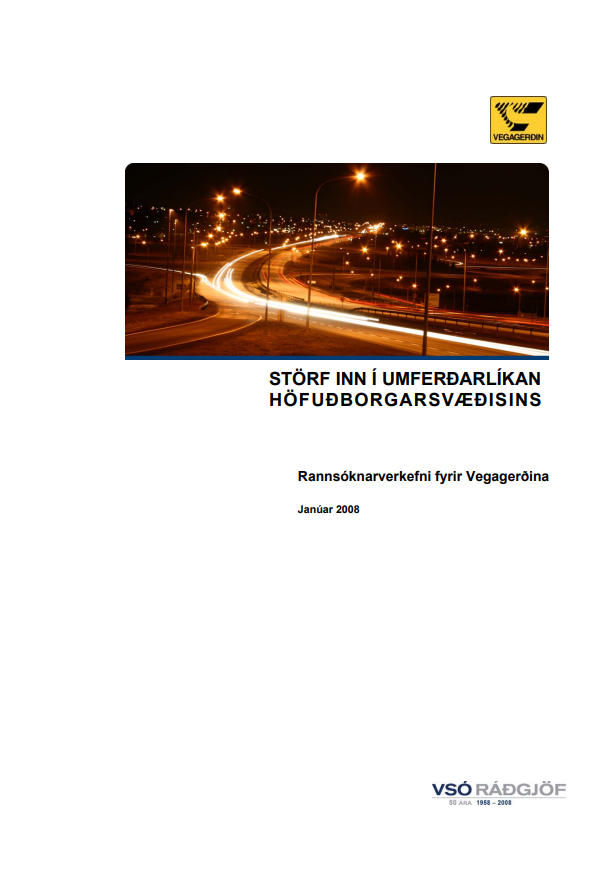 Störf inn í umferðarlíkan höfuðborgarsvæðisins