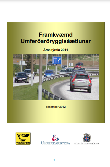 Forsíða skýrslu framvkæmd umferðaröryggisáætlunar 2011