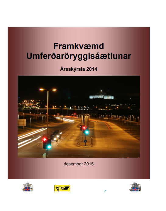 Forsíða skýrslu framvkæmd umferðaröryggisáætlunar 2014