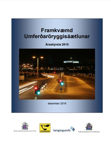 Forsíða skýrslu framvkæmd umferðaröryggisáætlunar 2015