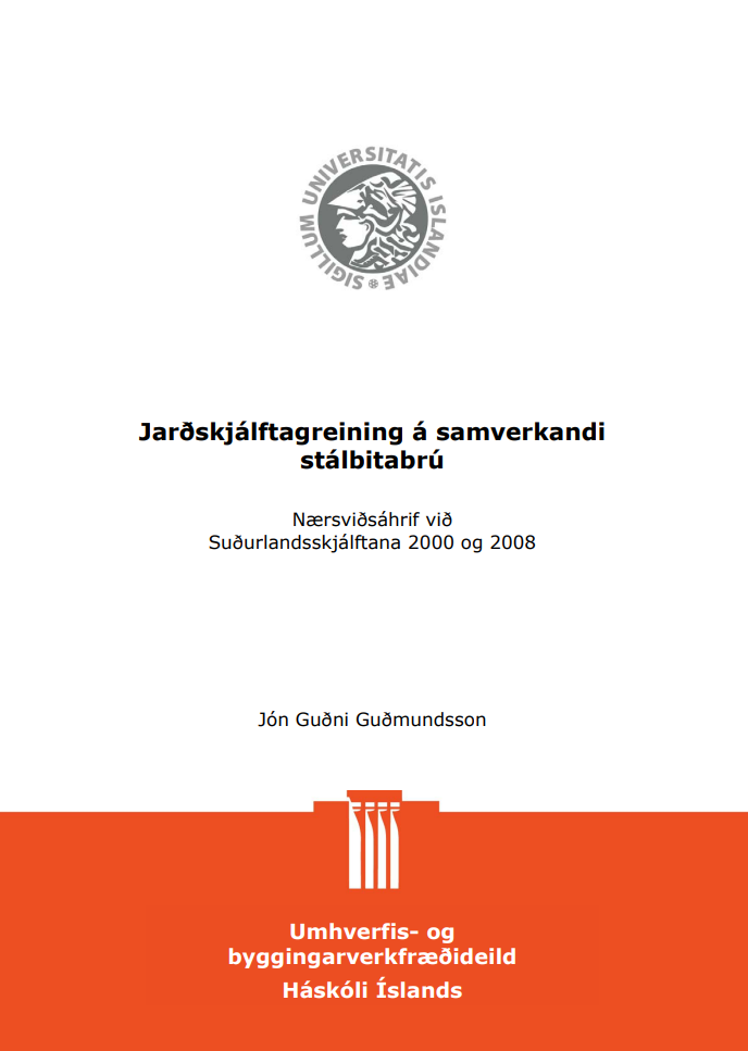 Forsíða skýrslunanr jarðskjálftagreining