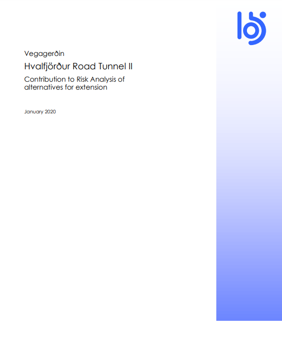 Forsíða skýrslunnar -hvalfjörður road tunnel 2