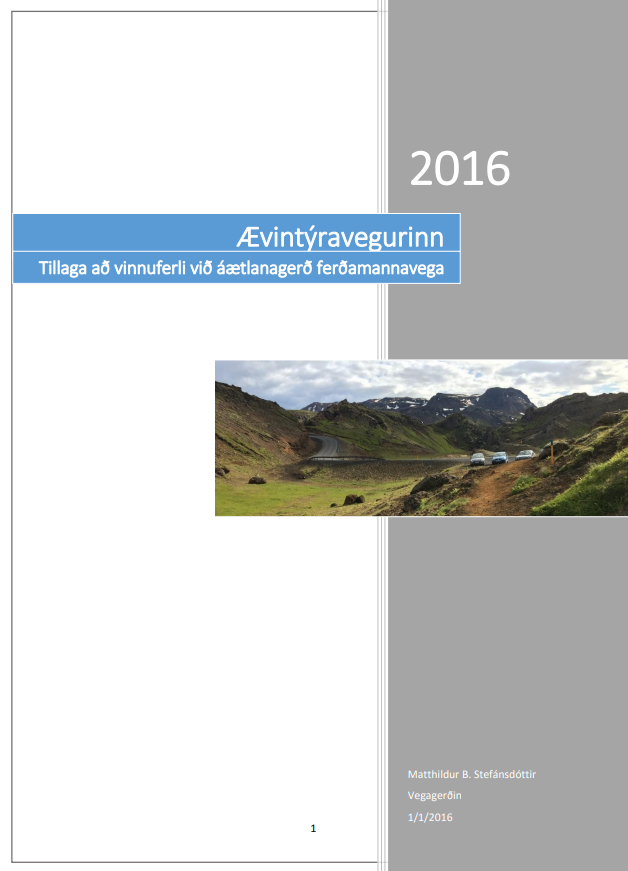 Ævintýravegurinn tillaga að vinnuferli við áætlanagerð ferðamannavega