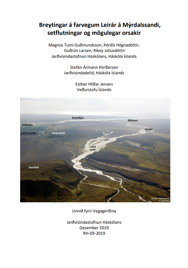 Breytingar á farvegum Leirár á Mýrdalssandi, setflutningar og mögulegar orsakir