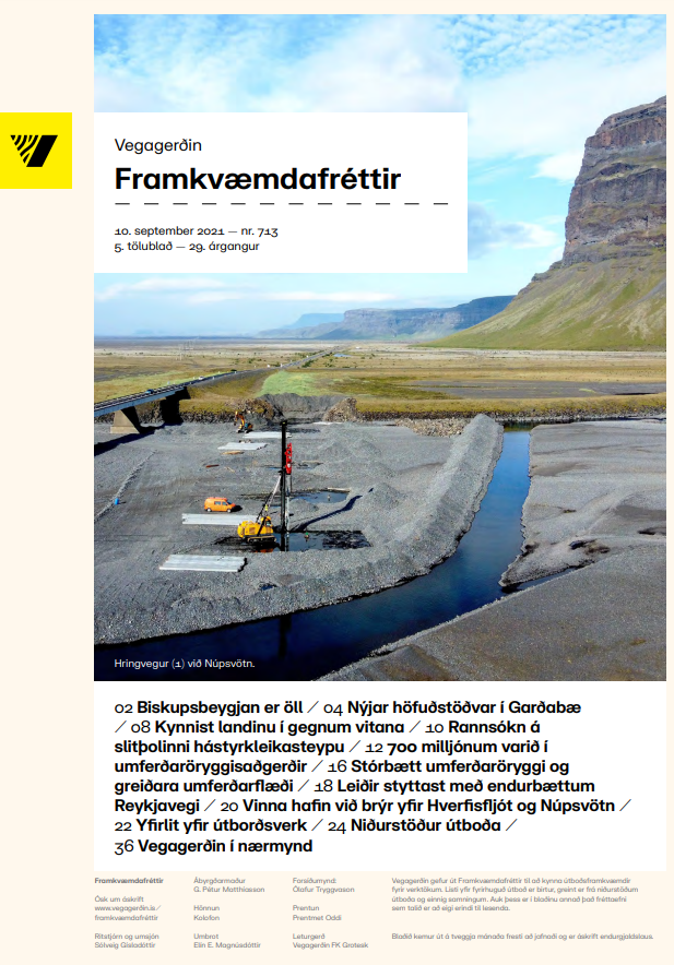 forsíða framkvæmdafrétta í september 2021