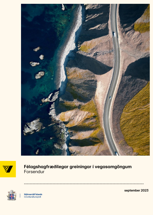 forsíða skýrslunnar - Félagsfræðilegar greiningar í vegasamgöngum