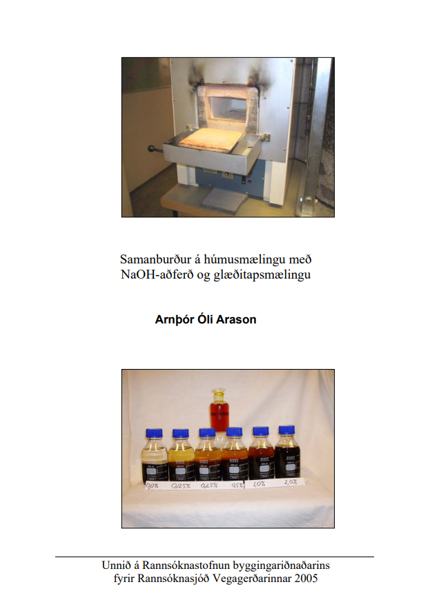 Samanburður á húmusmælingu með NaOH-aðferð og glæðitapsmælingu