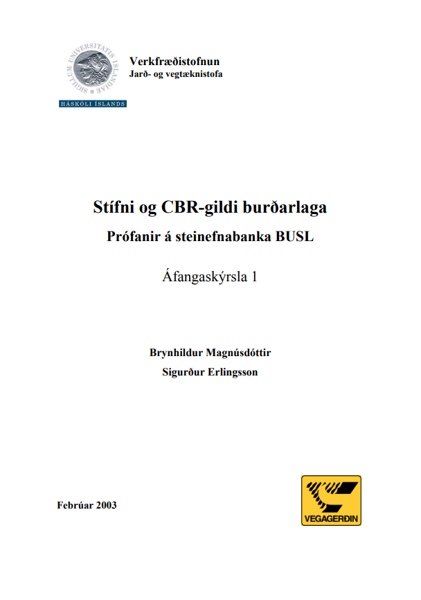 Samanburður þríásaprófs og CBR-prófs á jarðvegi