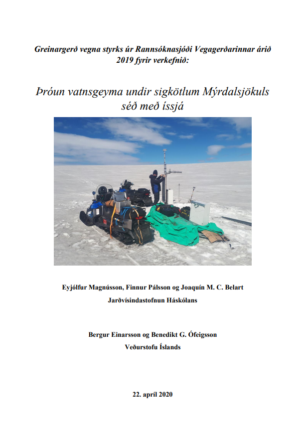 Þróun vatnsgeyma undir sigkötlum Mýrdalsjökuls séð með íssjá