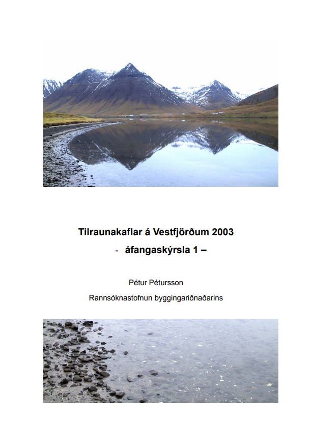 Tilraun með klæðningarslitlög - Tilraunakaflar á Vestfjörðum 2003 - áfangaskýrsla 1