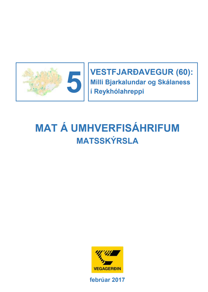 Forsíða - mat á umhverfisáhrifum