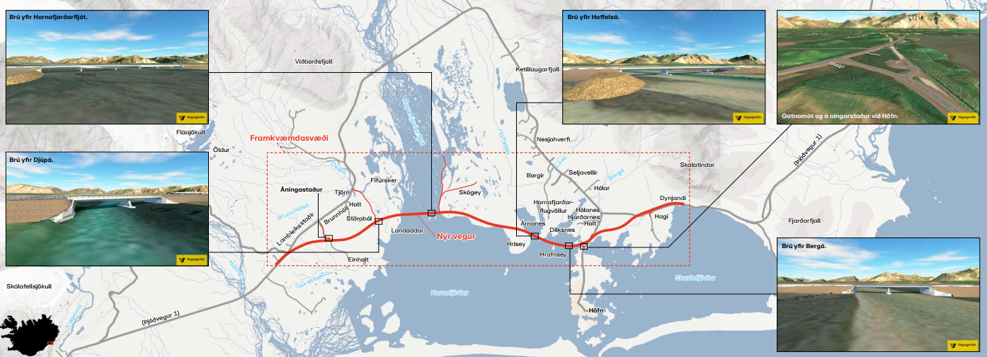 Kort af framkvæmdasvæðinu