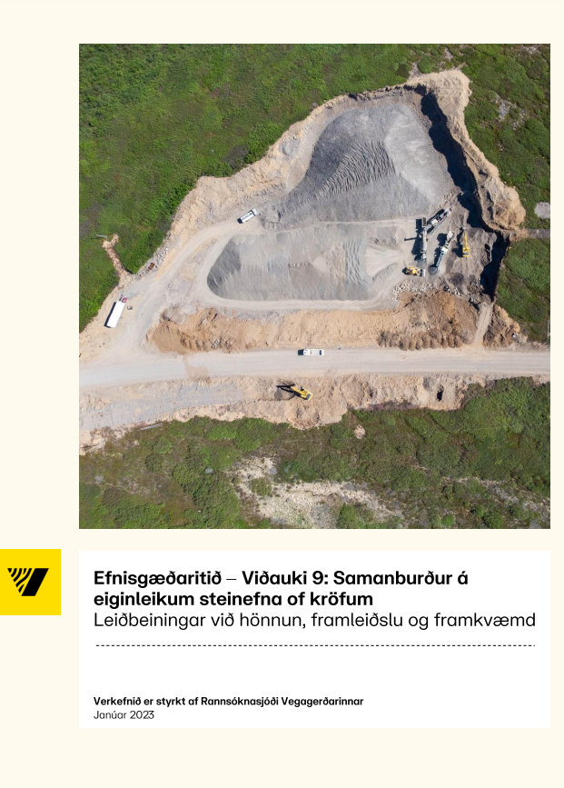 Viðauki 9 - Samanburður á eiginleikum steinefna og kröfum