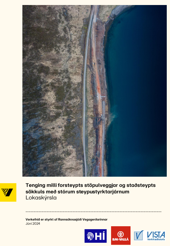 Forsíða - tenging milli forsteypts stöpulveggjar