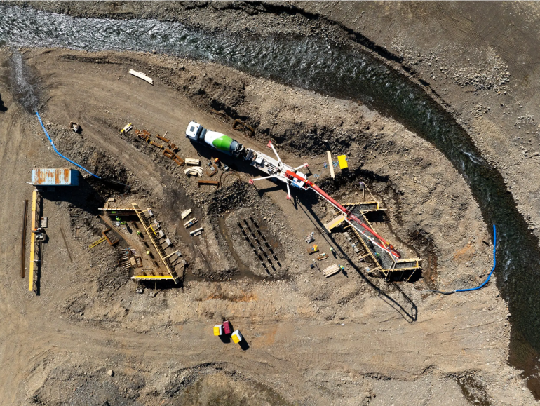 Brúin verður tvíbreið og 34 metra löng.