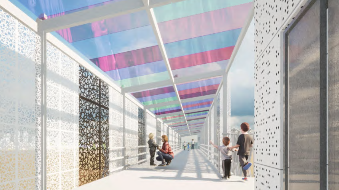 Svona gæti brúin litið út að innanverðu.