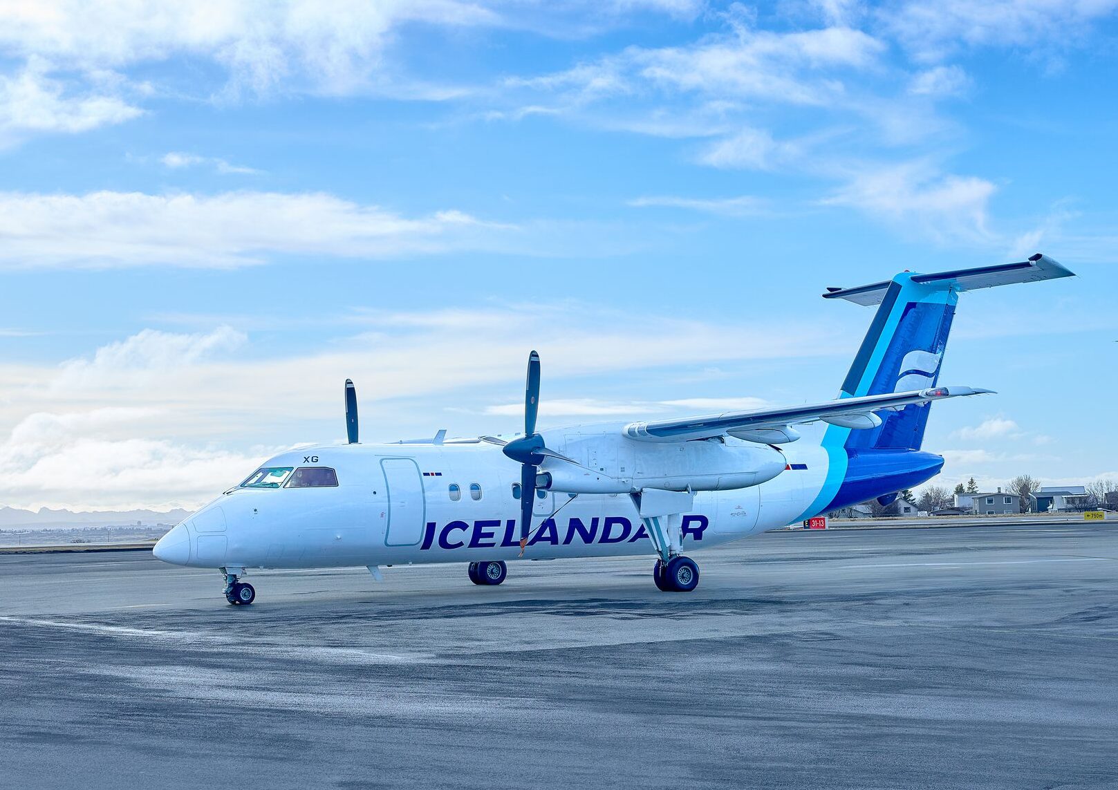 Flugvél Icelandair sem notuð verður í flugi til Hafnar í Hornafirði.
