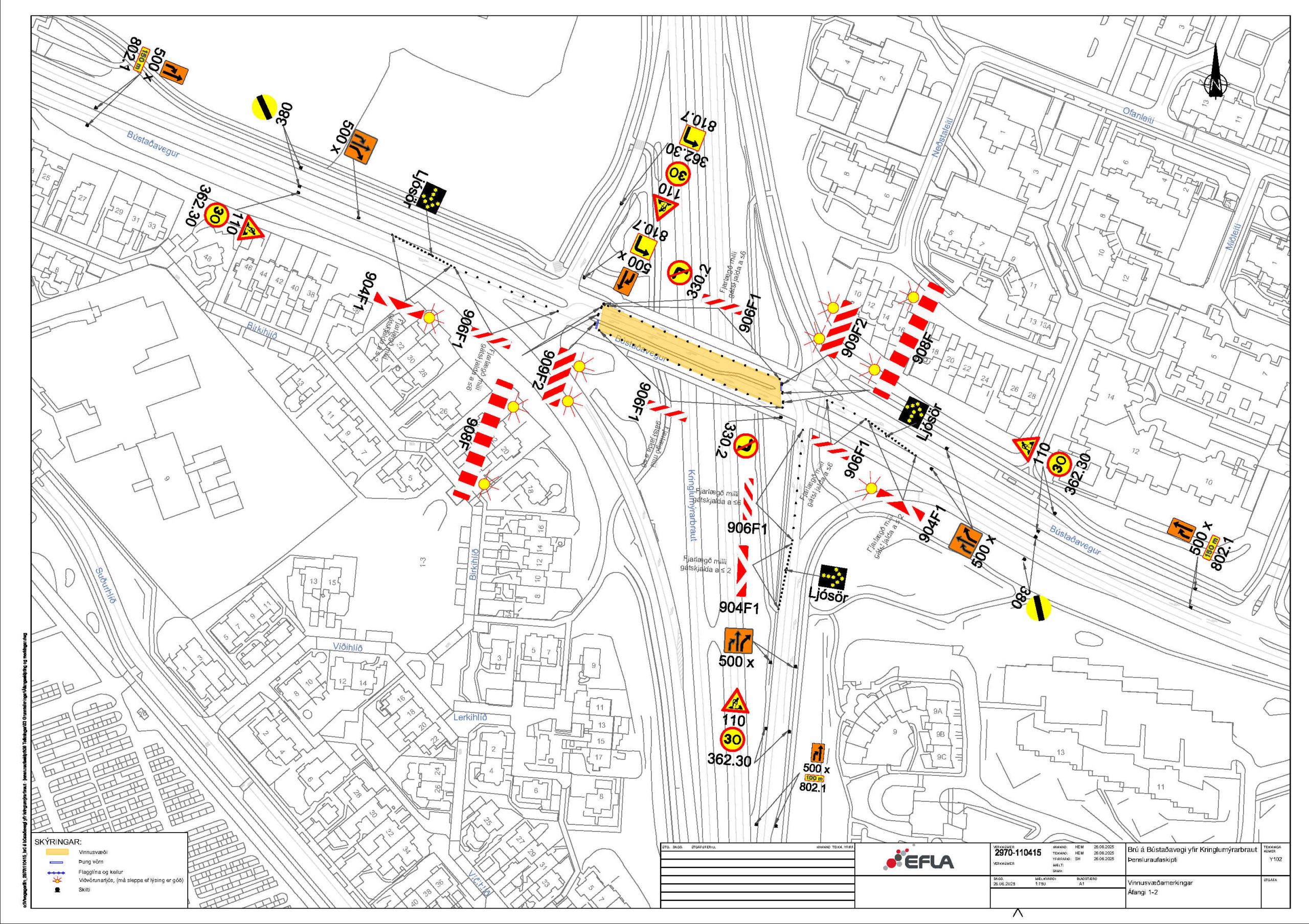 Vinnusvæðamerkingar.