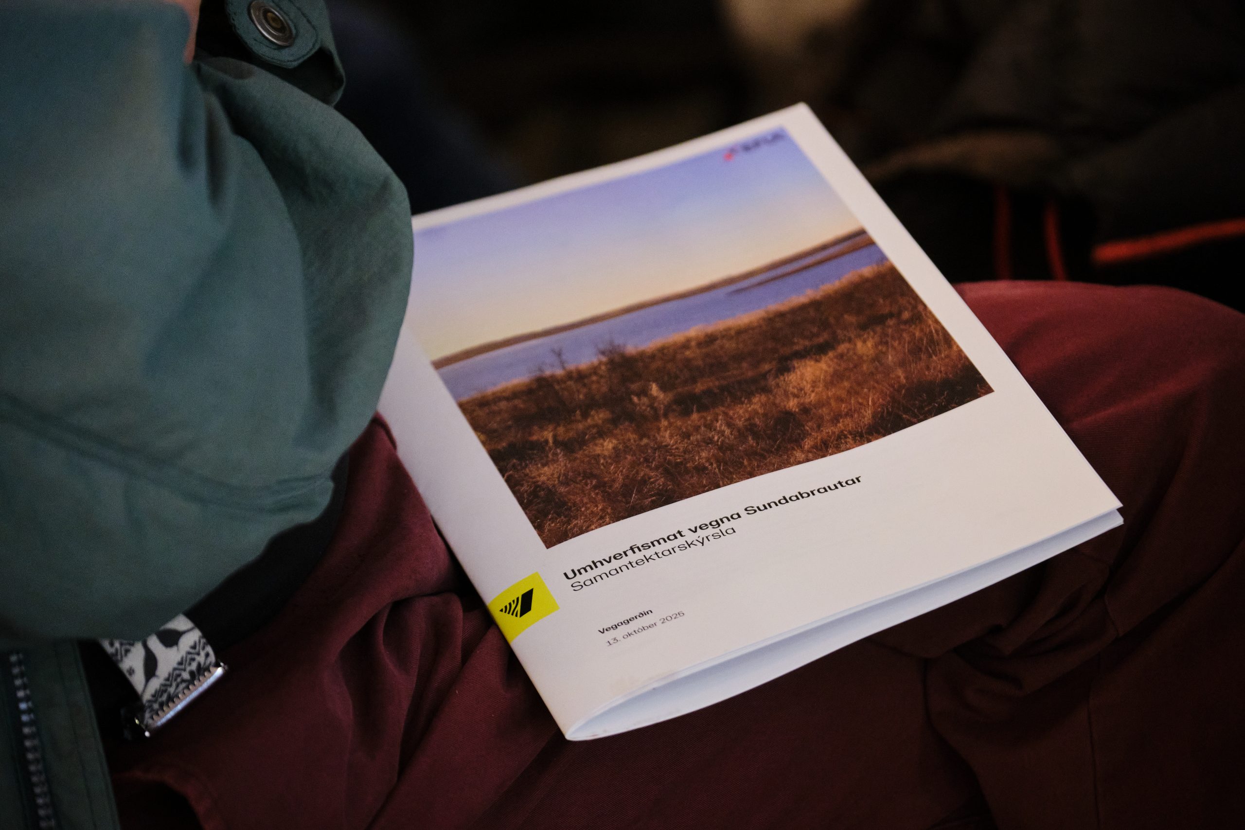 Á fundinum var kynnt umhverfismat vegna lagningar Sundabrautar. 
