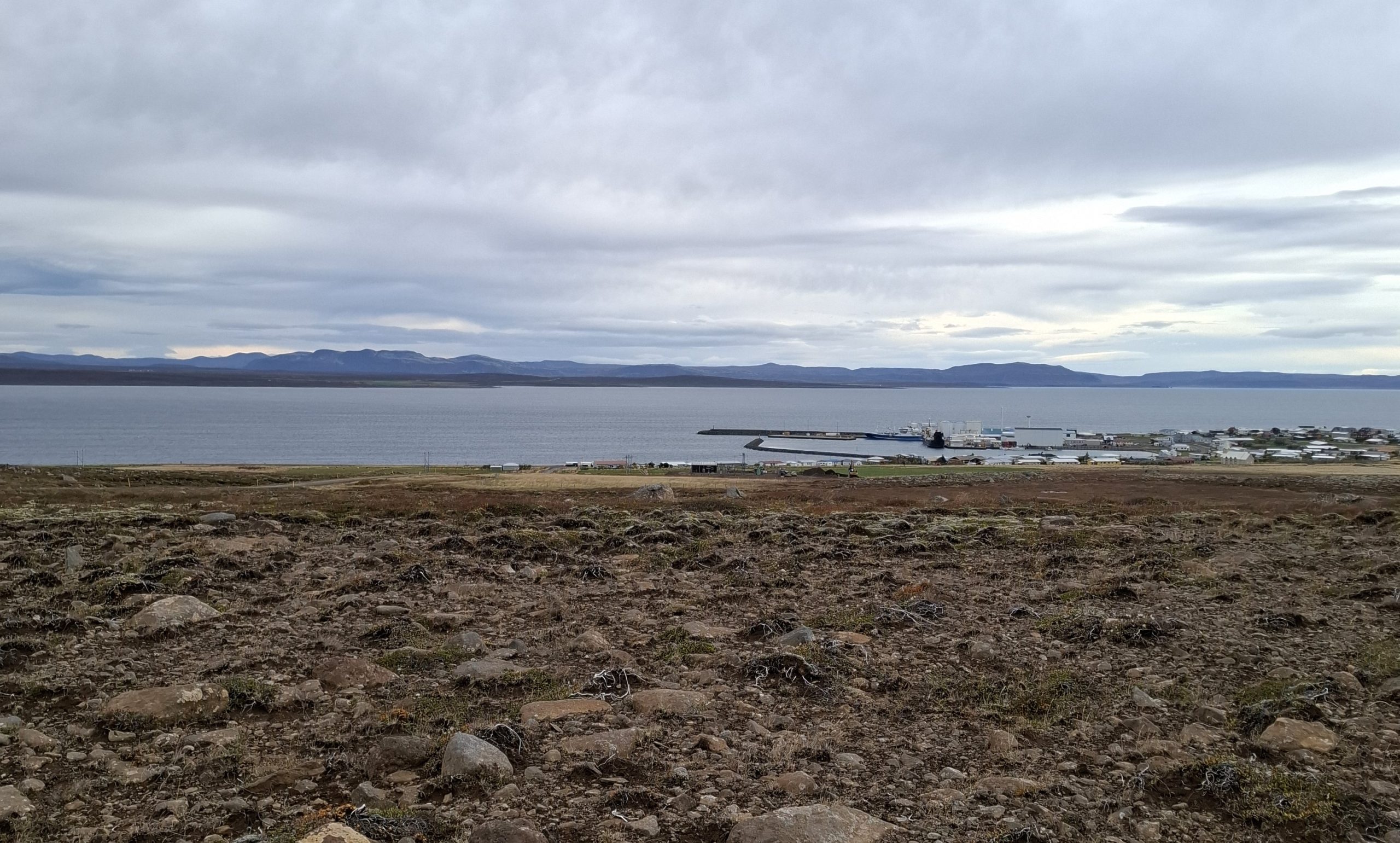 Horft í átt að Þórshöfn af stað þar sem byggður verður nýr áningarstaður.