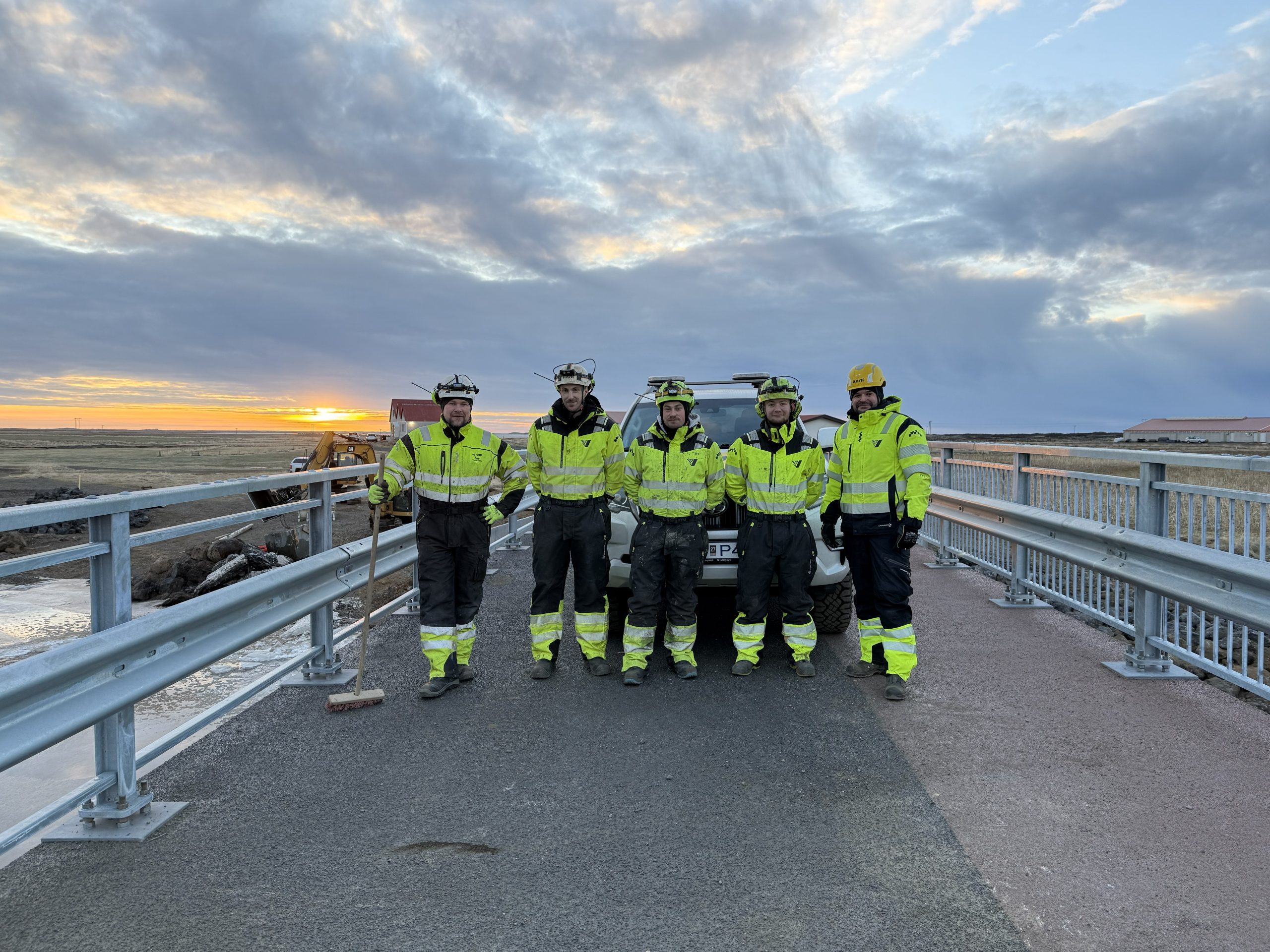 Vinnuflokkur Vegagerðarinnar, ásamt verkefnisstjóra.