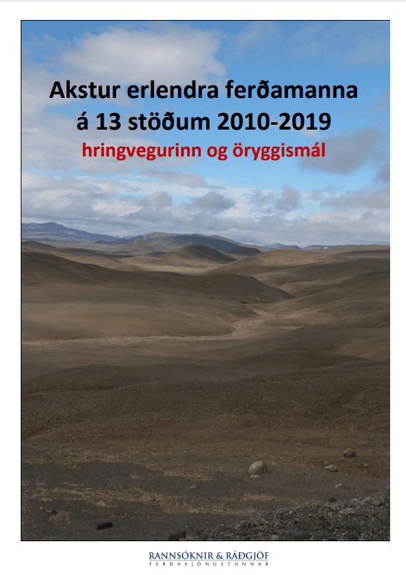 Akstur erlendra ferðamanna á 13 stöðum 2010-2019