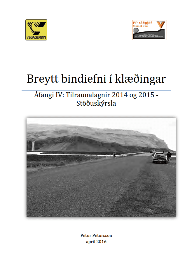 Breytt bindiefni í klæðingar-2016