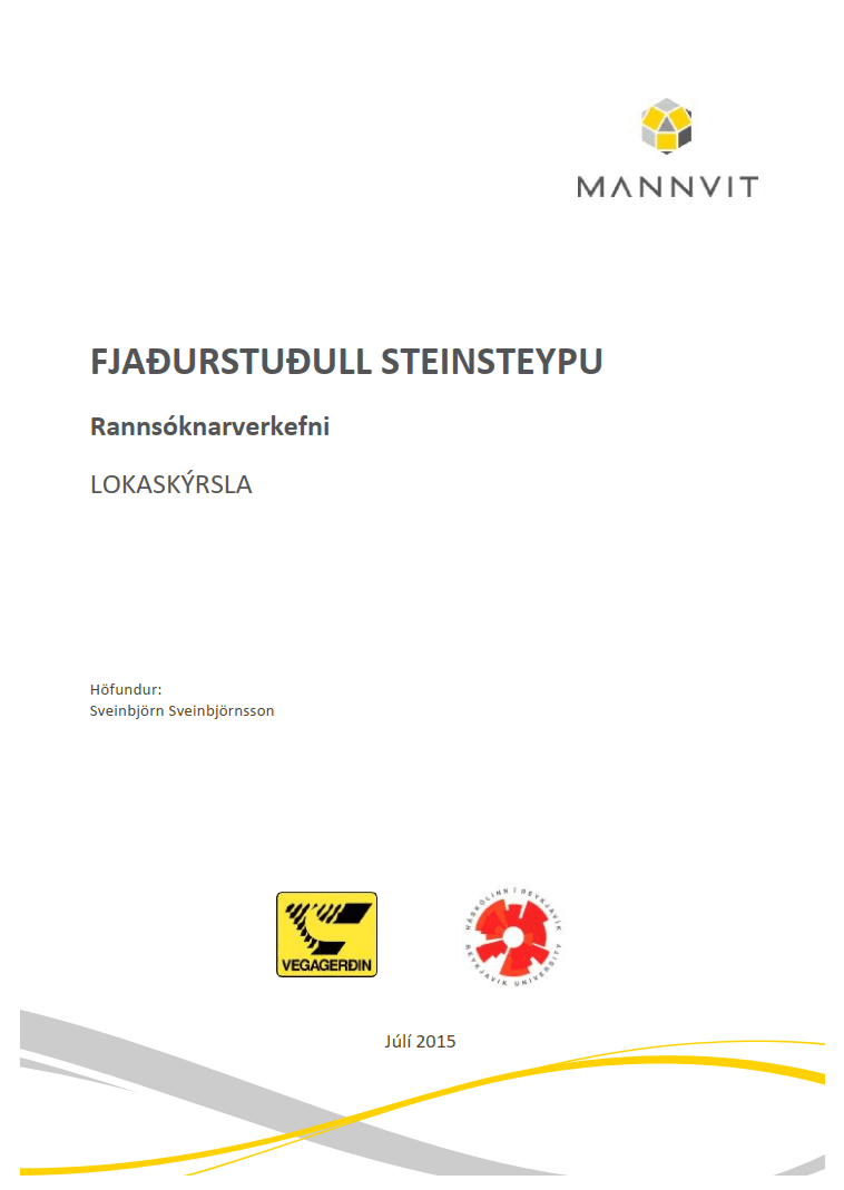 Fjaðurstuðull steinsteypu lokaskýrsla