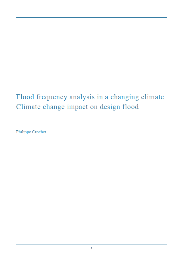 Flood frequency analysis in changing climate