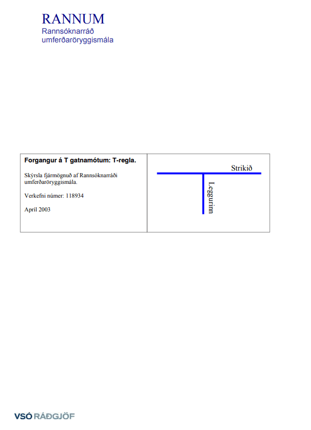 Forgangur á T-gatnamótum