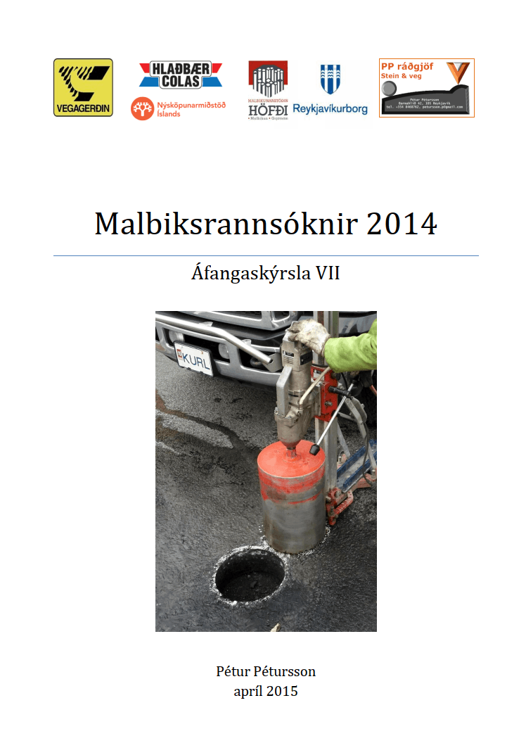 Malbiksrannsóknir 2014 áfangaskýrsla