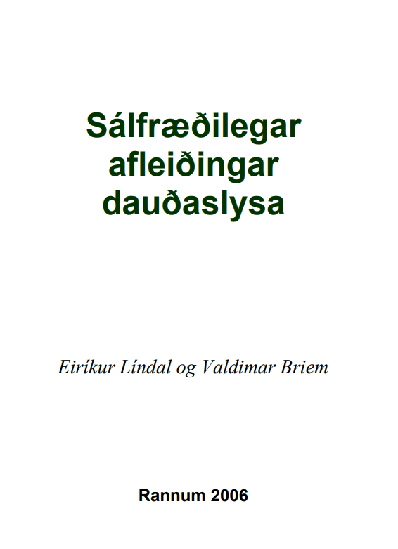 Sálfræðilegar afleiðingar dauðaslysa