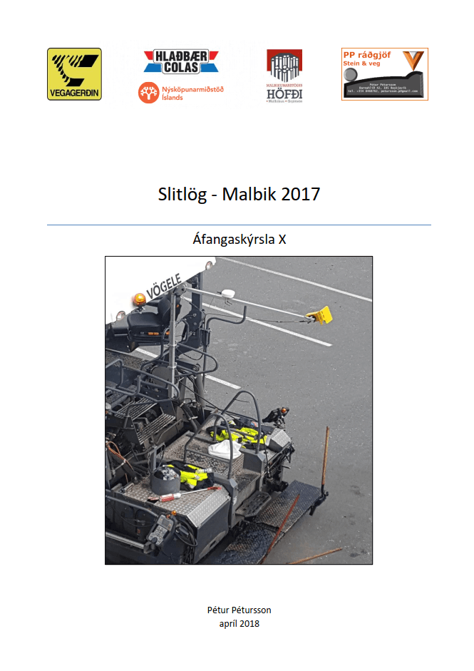 Slitlög - malbik -áfangi 2017