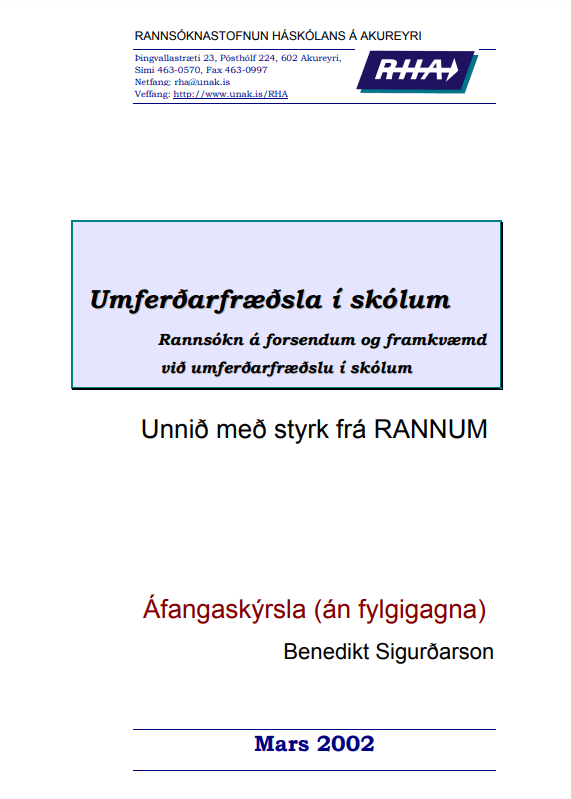 Umferðarfræðsla í skólum