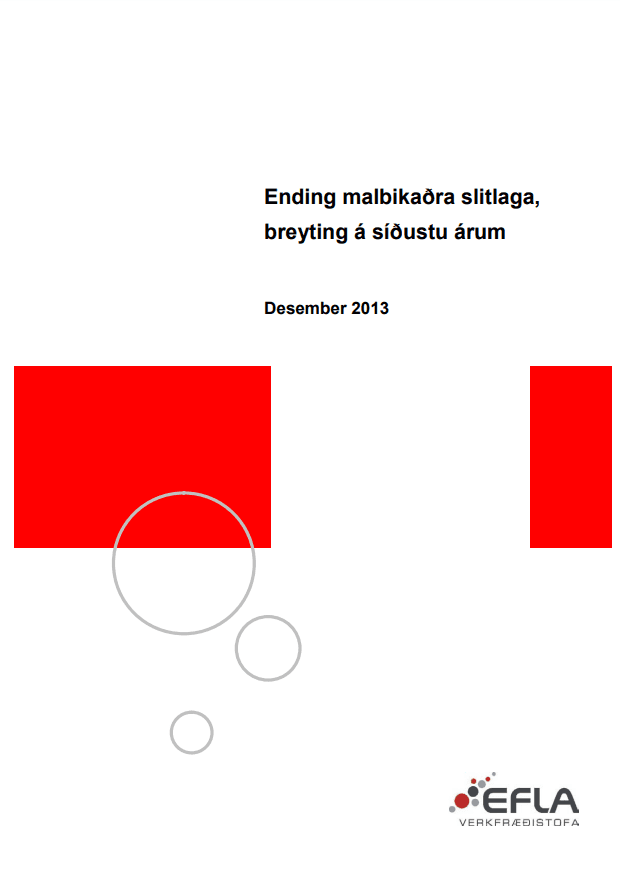 Ending malbikaðra slitlaga