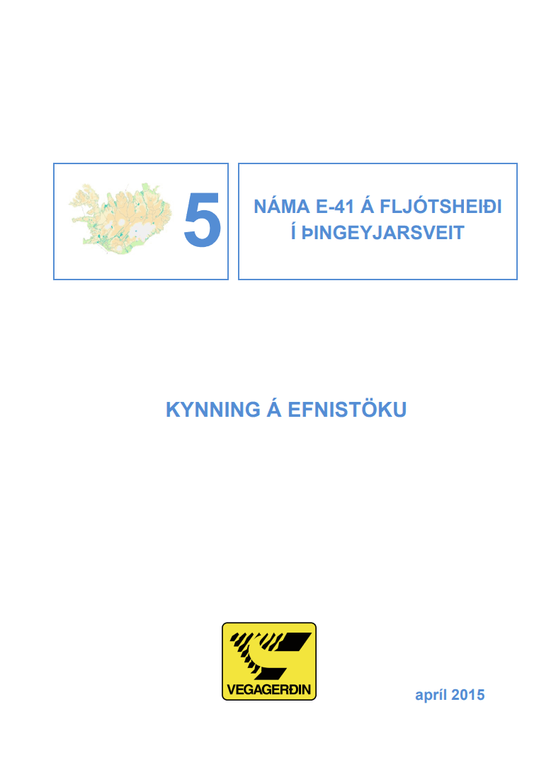 kynningarskýrsla - Fljótsheiði